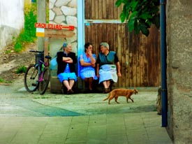 group walking camino de santiago